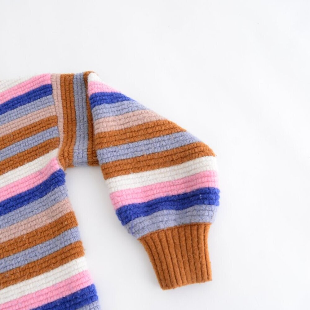 Madewell Striped Cardigan in Brown, Blue, Pink, Lavender, White - Picture 5 of 10